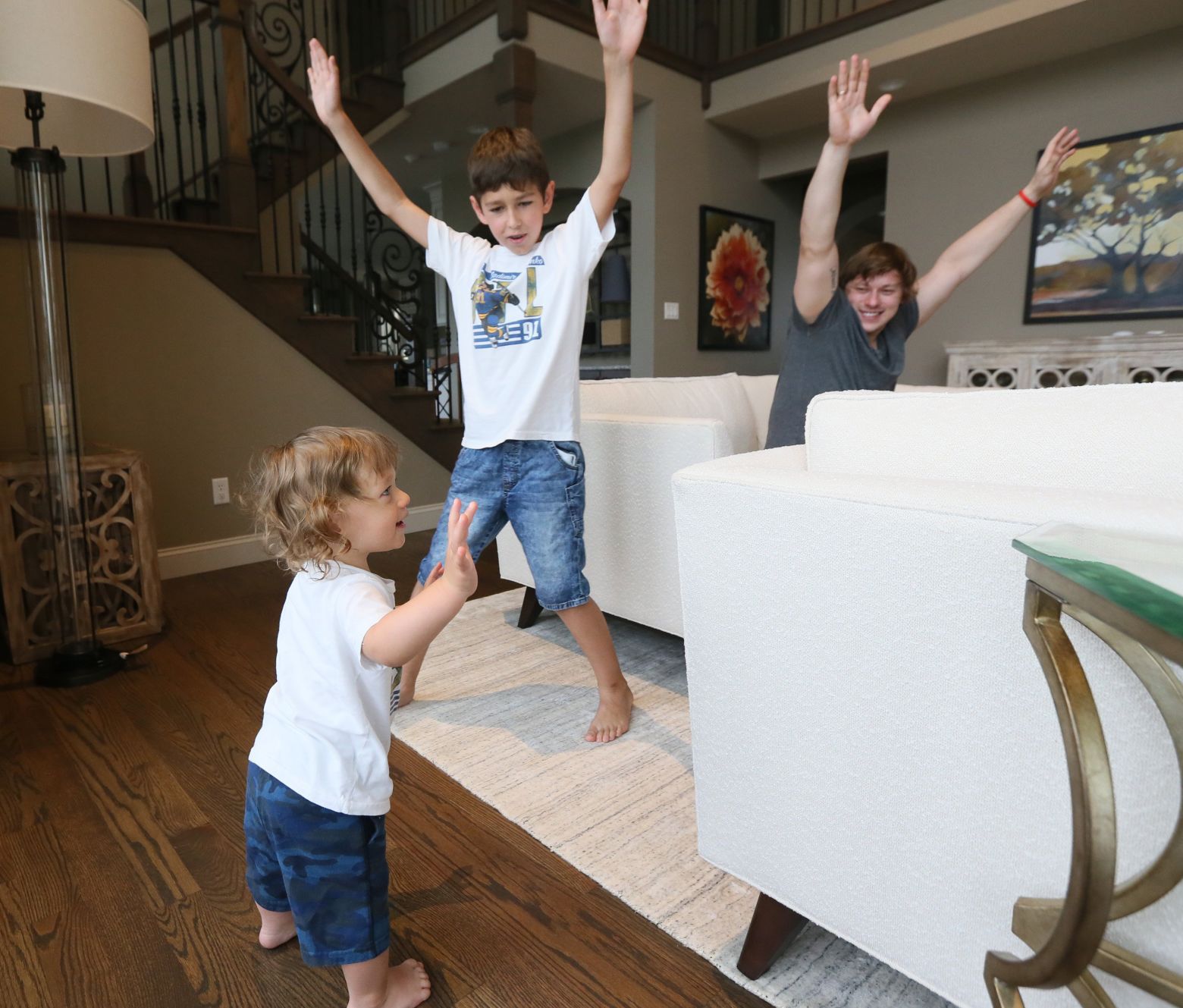 St. Louis Blues forward Vladimir Tarasenko and his family